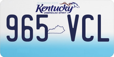 KY license plate 965VCL