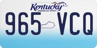 KY license plate 965VCQ