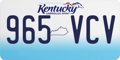 KY license plate 965VCV