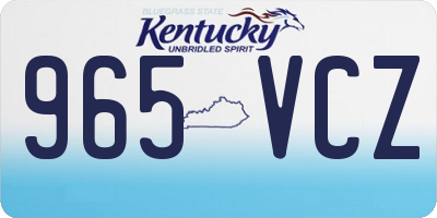 KY license plate 965VCZ