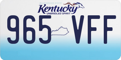 KY license plate 965VFF
