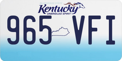 KY license plate 965VFI