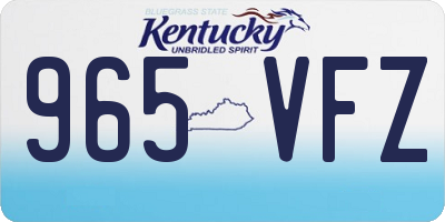 KY license plate 965VFZ