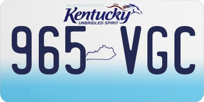 KY license plate 965VGC
