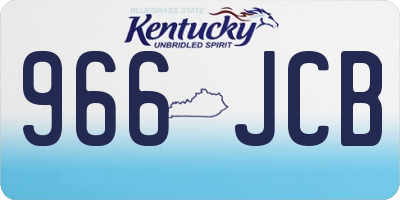 KY license plate 966JCB