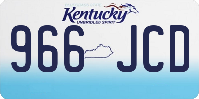 KY license plate 966JCD