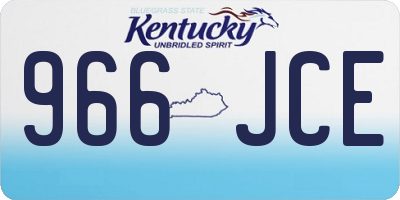 KY license plate 966JCE