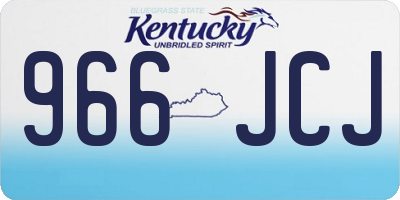 KY license plate 966JCJ