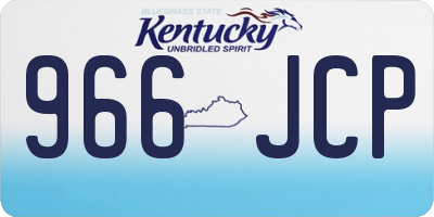 KY license plate 966JCP