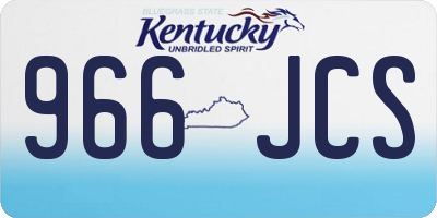 KY license plate 966JCS