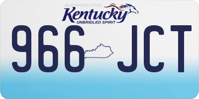 KY license plate 966JCT