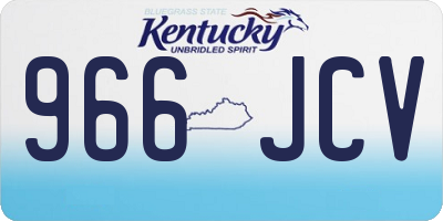 KY license plate 966JCV