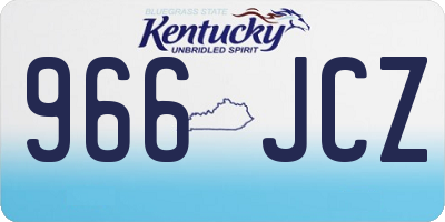 KY license plate 966JCZ