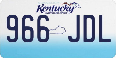 KY license plate 966JDL
