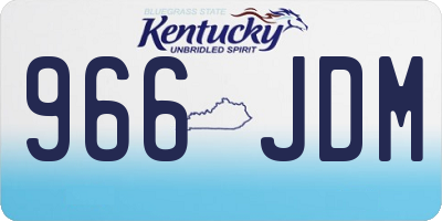KY license plate 966JDM