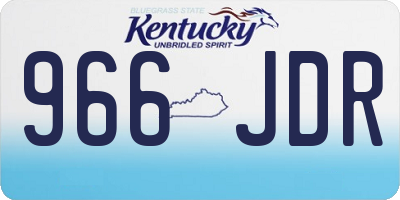 KY license plate 966JDR