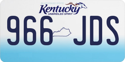 KY license plate 966JDS