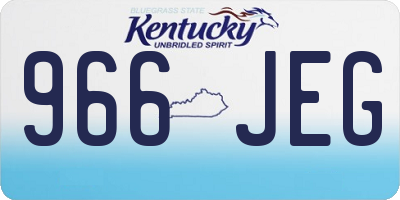 KY license plate 966JEG