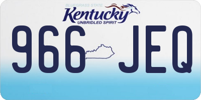 KY license plate 966JEQ