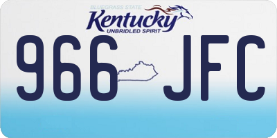KY license plate 966JFC