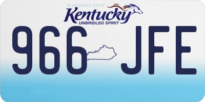 KY license plate 966JFE