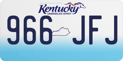 KY license plate 966JFJ