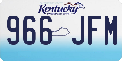KY license plate 966JFM