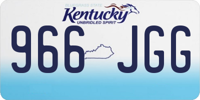 KY license plate 966JGG