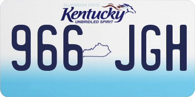 KY license plate 966JGH