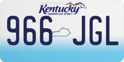 KY license plate 966JGL