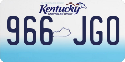 KY license plate 966JGO