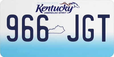 KY license plate 966JGT