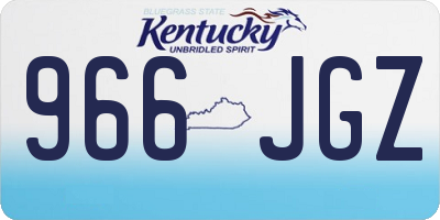 KY license plate 966JGZ