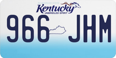 KY license plate 966JHM