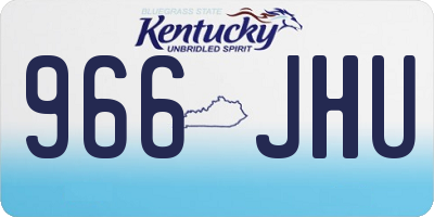 KY license plate 966JHU