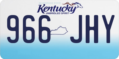 KY license plate 966JHY