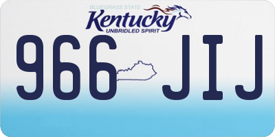 KY license plate 966JIJ