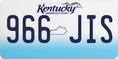 KY license plate 966JIS