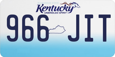 KY license plate 966JIT
