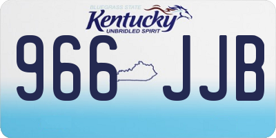 KY license plate 966JJB