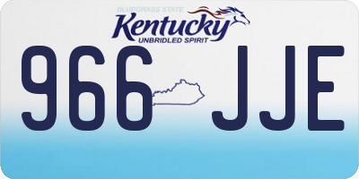 KY license plate 966JJE