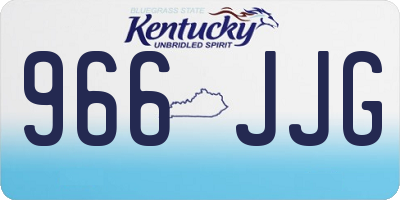 KY license plate 966JJG