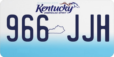 KY license plate 966JJH