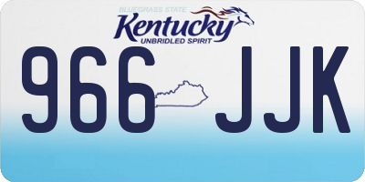 KY license plate 966JJK