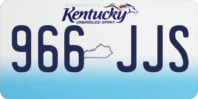 KY license plate 966JJS