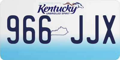 KY license plate 966JJX