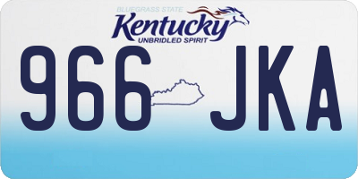 KY license plate 966JKA
