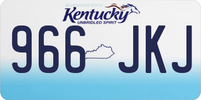 KY license plate 966JKJ