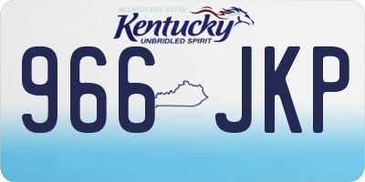 KY license plate 966JKP