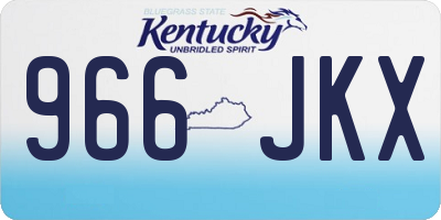 KY license plate 966JKX